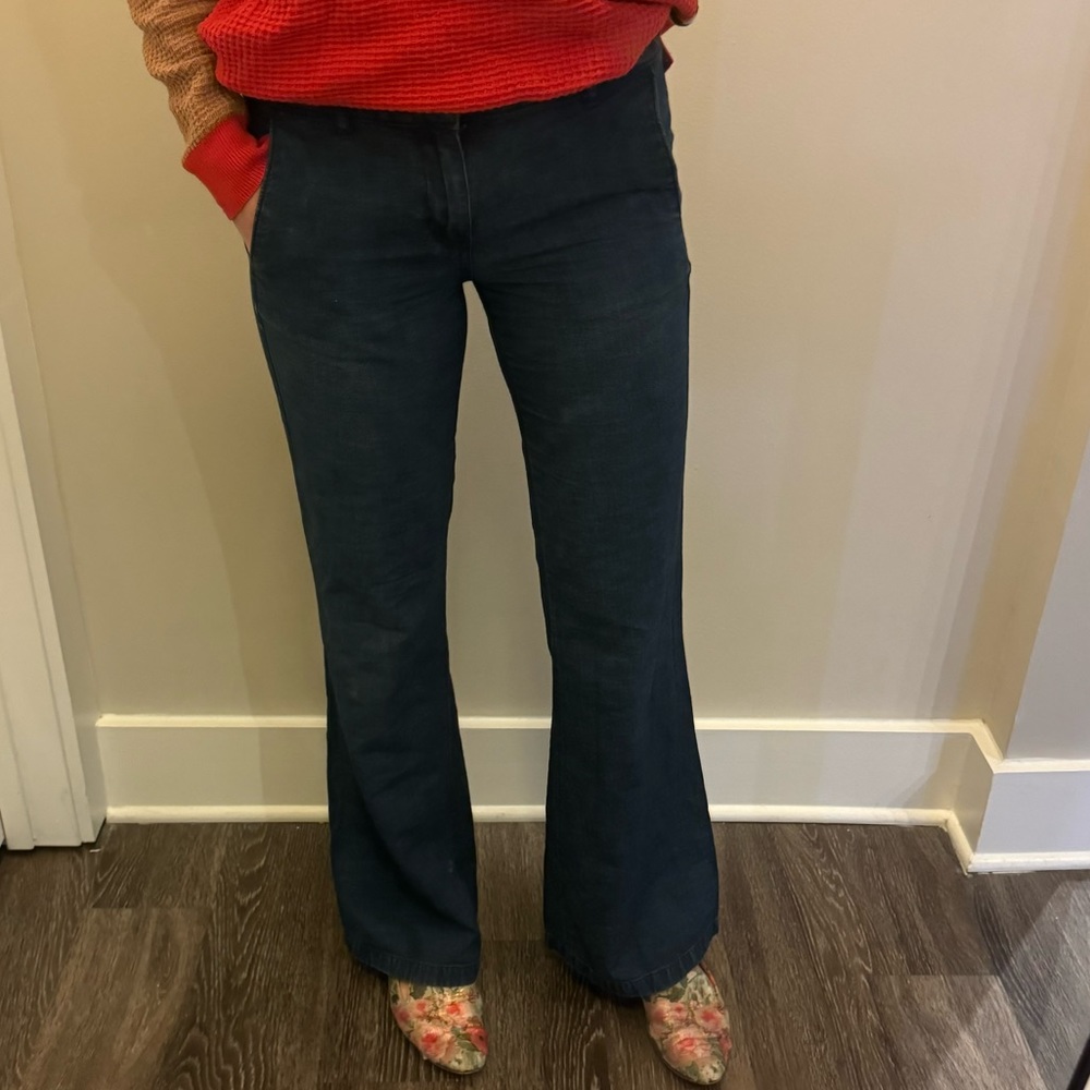 Dark wash flare jeans